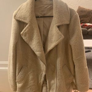 LOFT Faux Sherling Aviator Coat